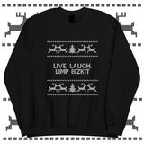 Live, Laugh, Christmas Crew Neck Sweatshirt