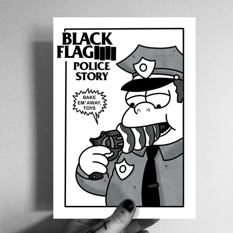 Black Flag x The Simpsons A5 Print
