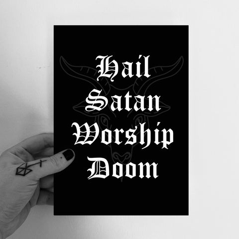 Hail Satan A5 Print