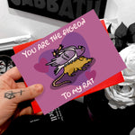 Pigeon Rat Greetings Card