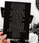 10 Things I Hate About You A5 Print