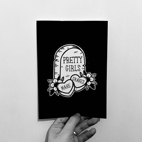 Pretty Girls Make Graves A5 Print