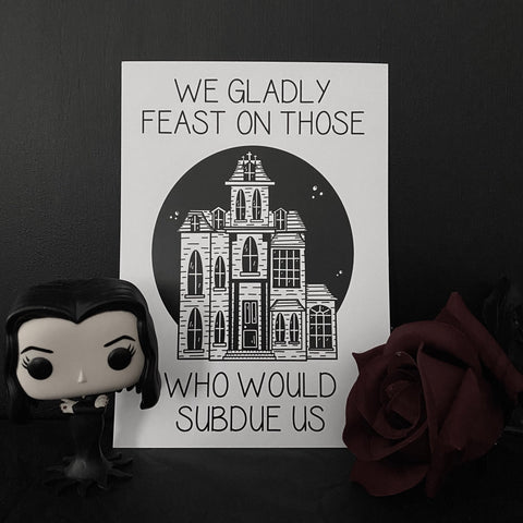 Addams Family Spooky House Print Halloween '22